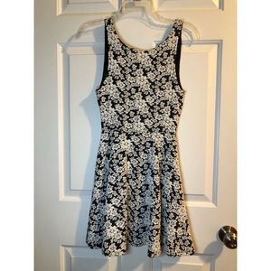 Black and White Floral Dress